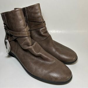 NWT Mephisto Soft Air Technology Taupe Leather Ankle Boots Women’s 10.5